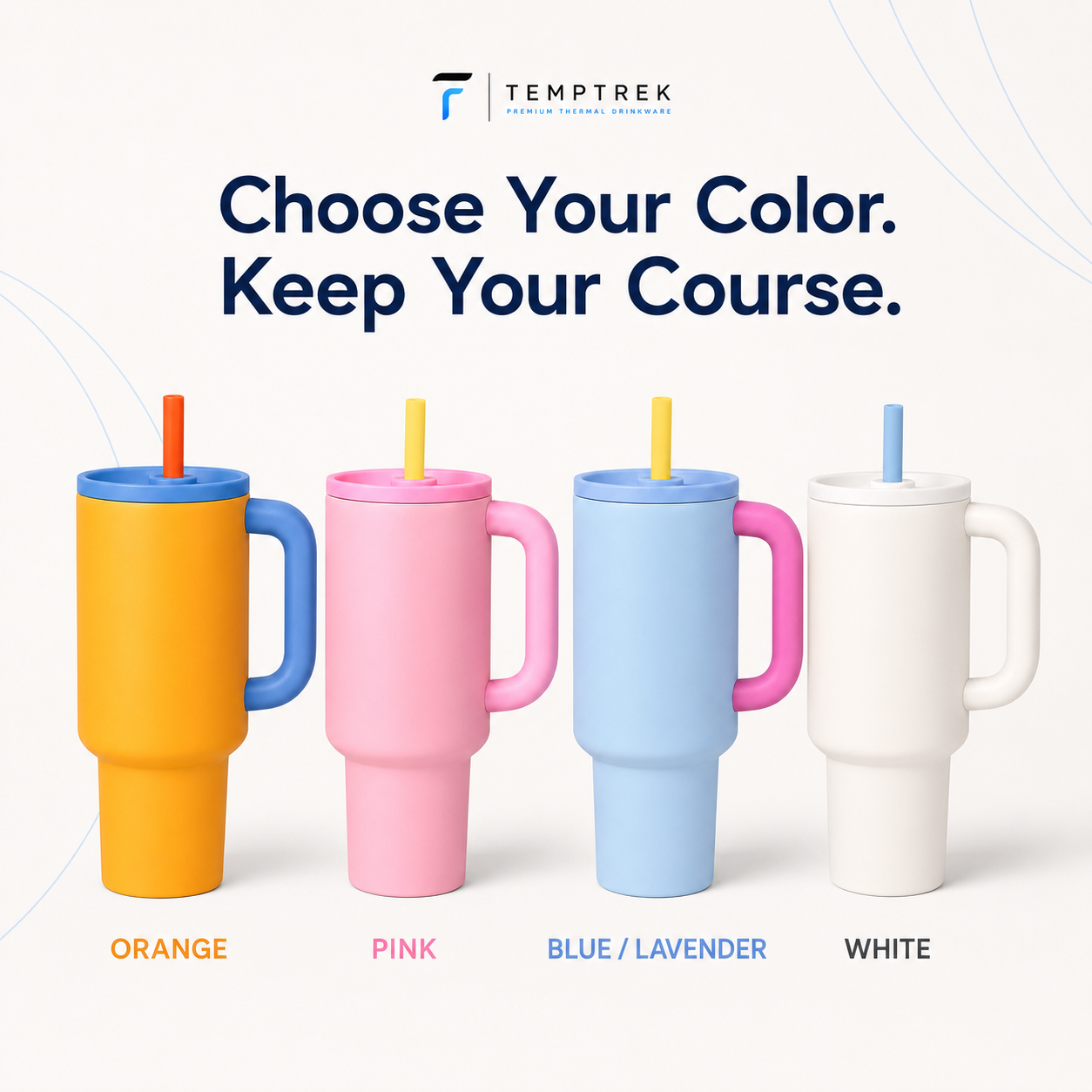 TempTrek TrailSip Tumbler | 40 oz Insulated Handle Tumbler