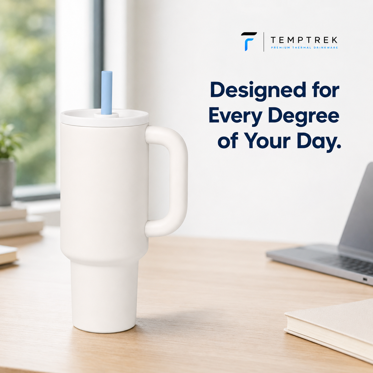 TempTrek TrailSip Tumbler | 40 oz Insulated Handle Tumbler