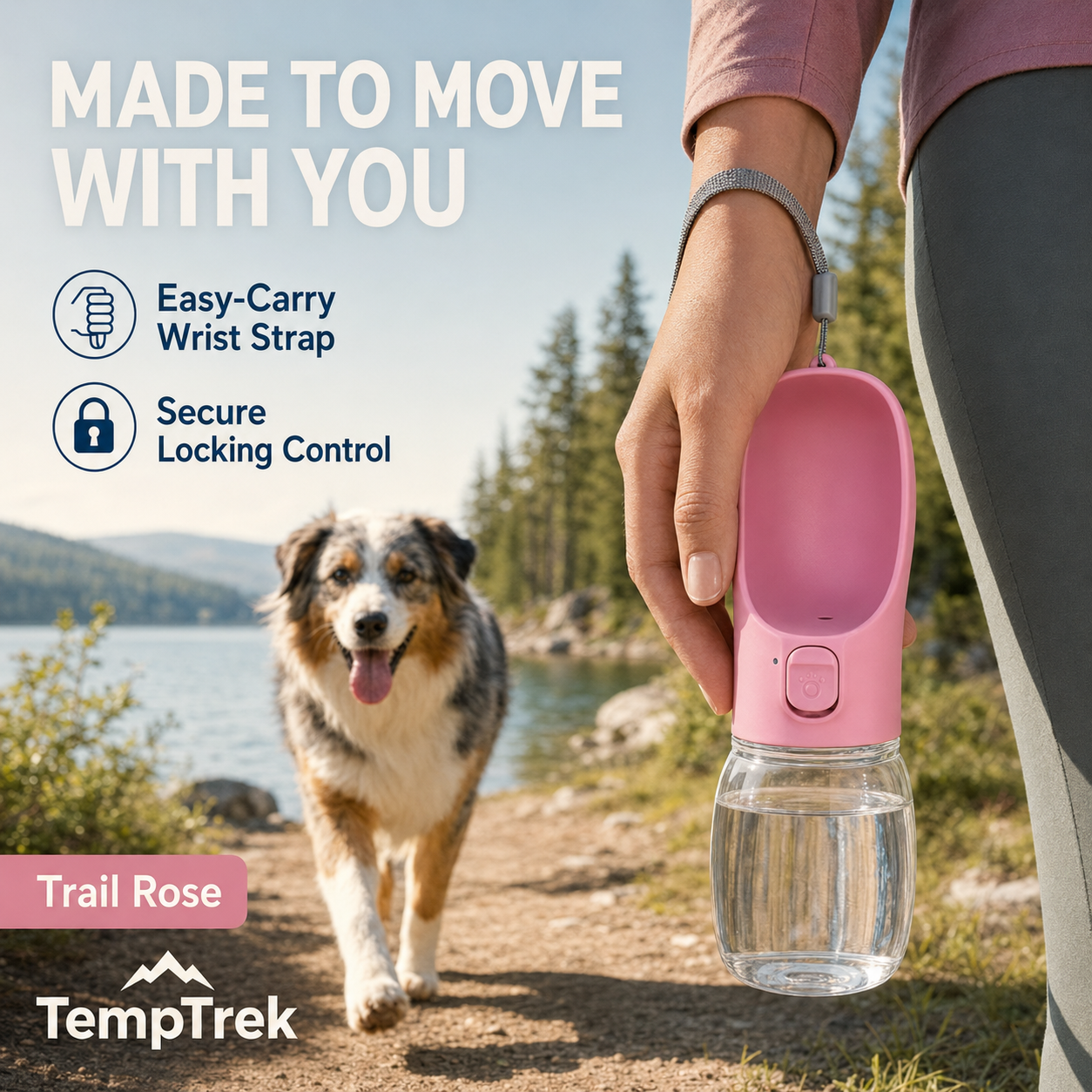 TempTrek TrailPup Portable Dog Water Bottle