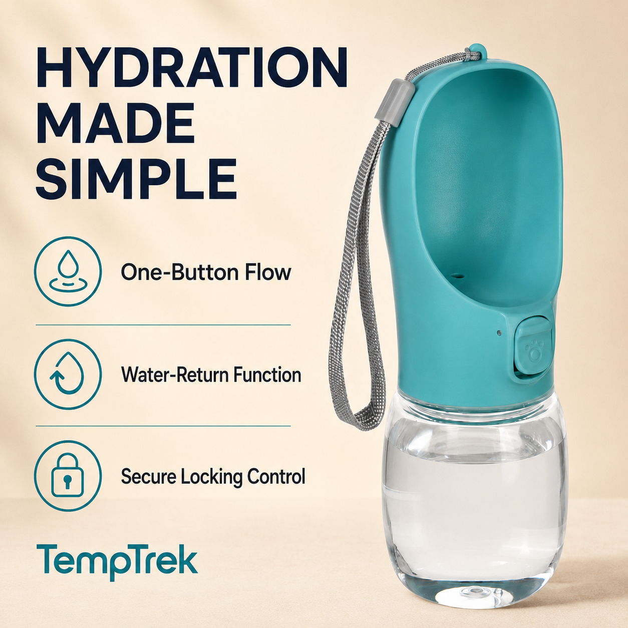 TempTrek TrailPup Portable Dog Water Bottle