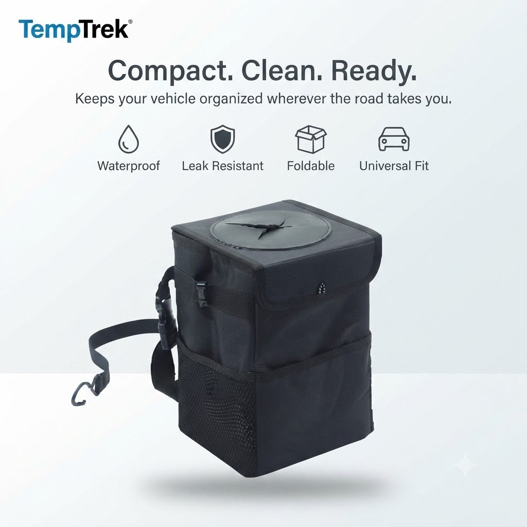 TempTrek RoadBin | Collapsible Car Trash Can