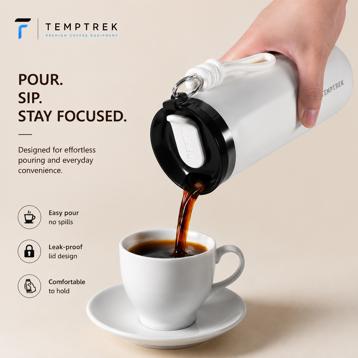 TempTrek BrewGo | Insulated Travel Mug