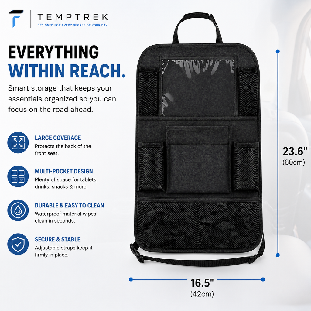 TempTrek BackSeat Buddy | Car Seat Organizer