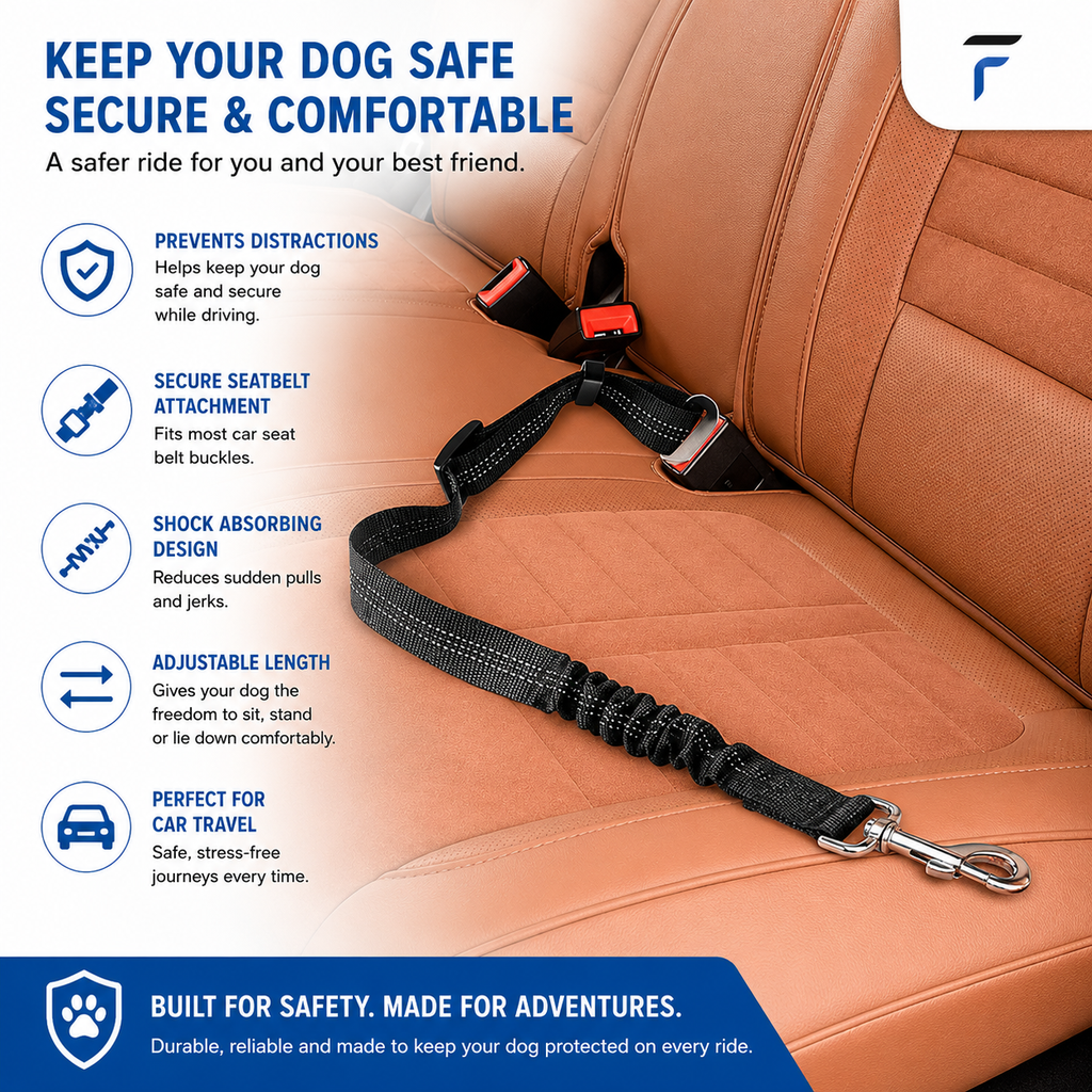 TempTrek TrailLead | Reflective Dog Safety Belt