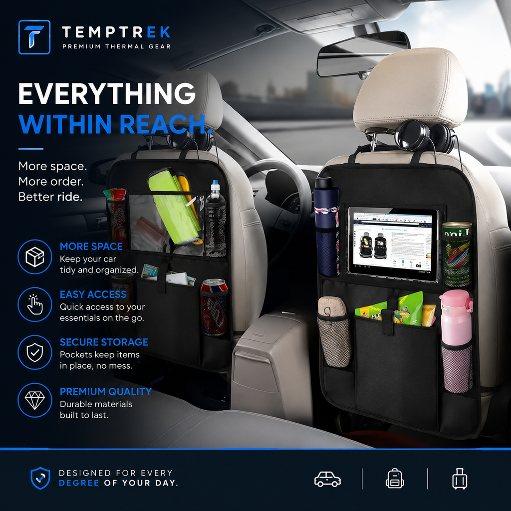 TempTrek BackSeat Buddy | Car Seat Organizer