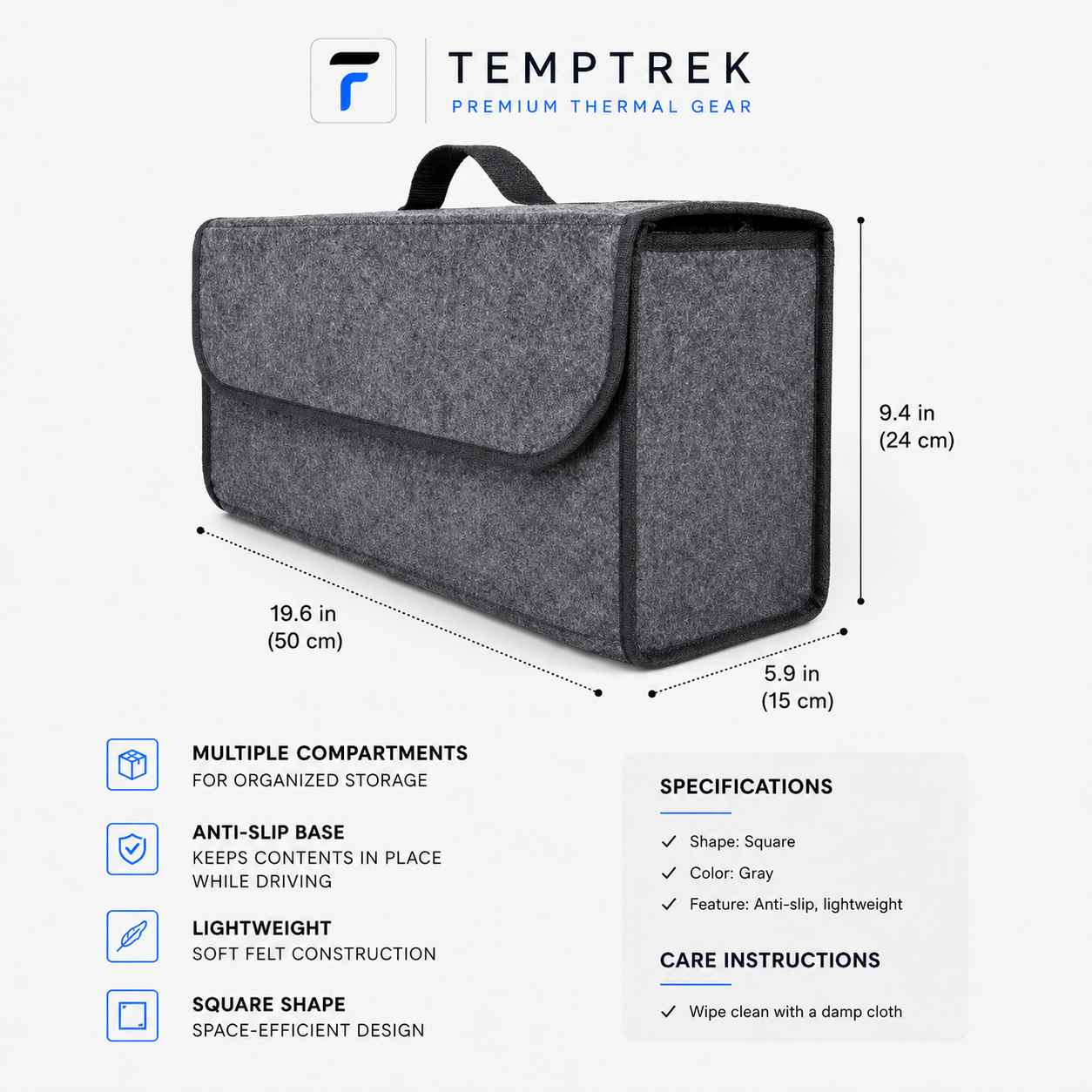 TempTrek TrunkTidy | Car Trunk Organizer