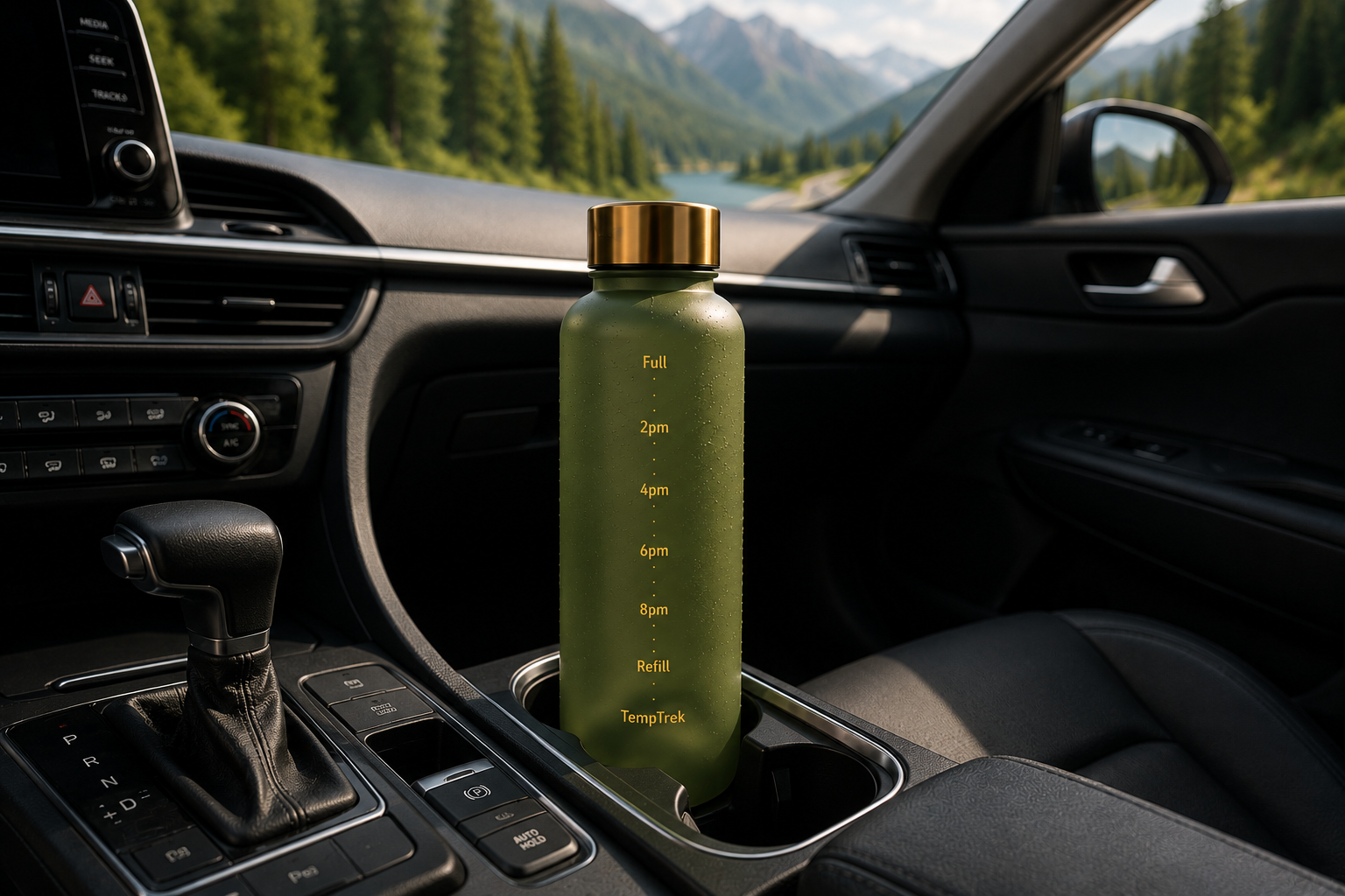 TempTrek FlowTrack | Motivational Water Bottle 32 oz