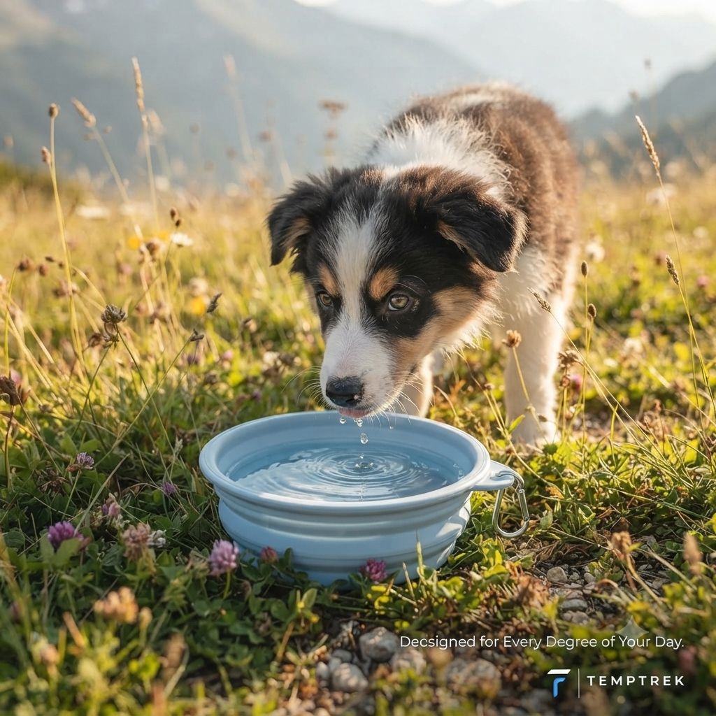 TempTrek TrailBowl | 2-in-1 Silicone Dog Feeding Kit