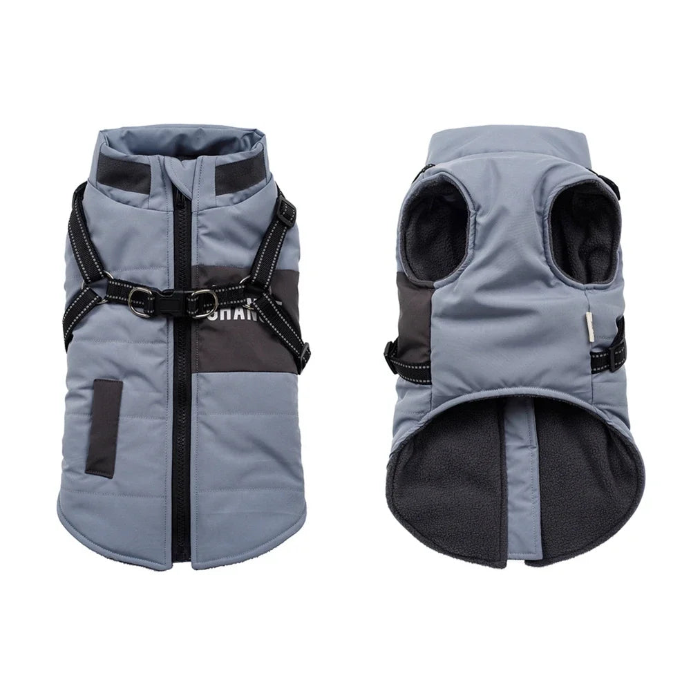 TempTrek TrailShield dog jacket shown on a dog from the side