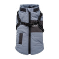 TempTrek TrailShield dog jacket in Glacier Blue, front view on a white background