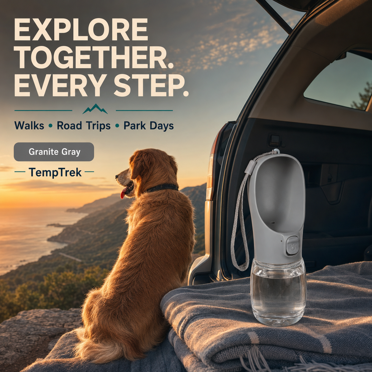 TempTrek TrailPup Portable Dog Water Bottle