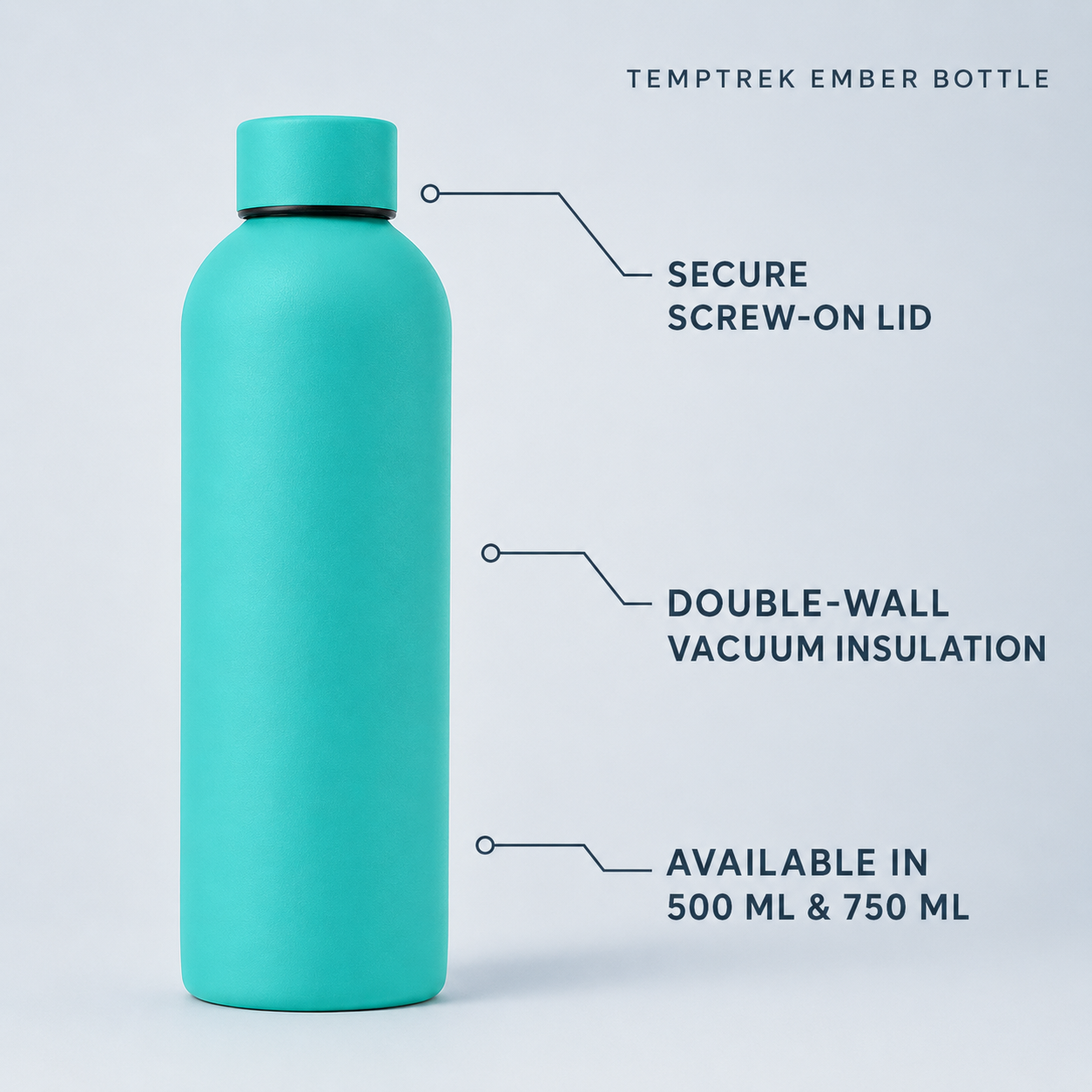 TempTrek Ember Bottle | Insulated Stainless Steel Water Bottle