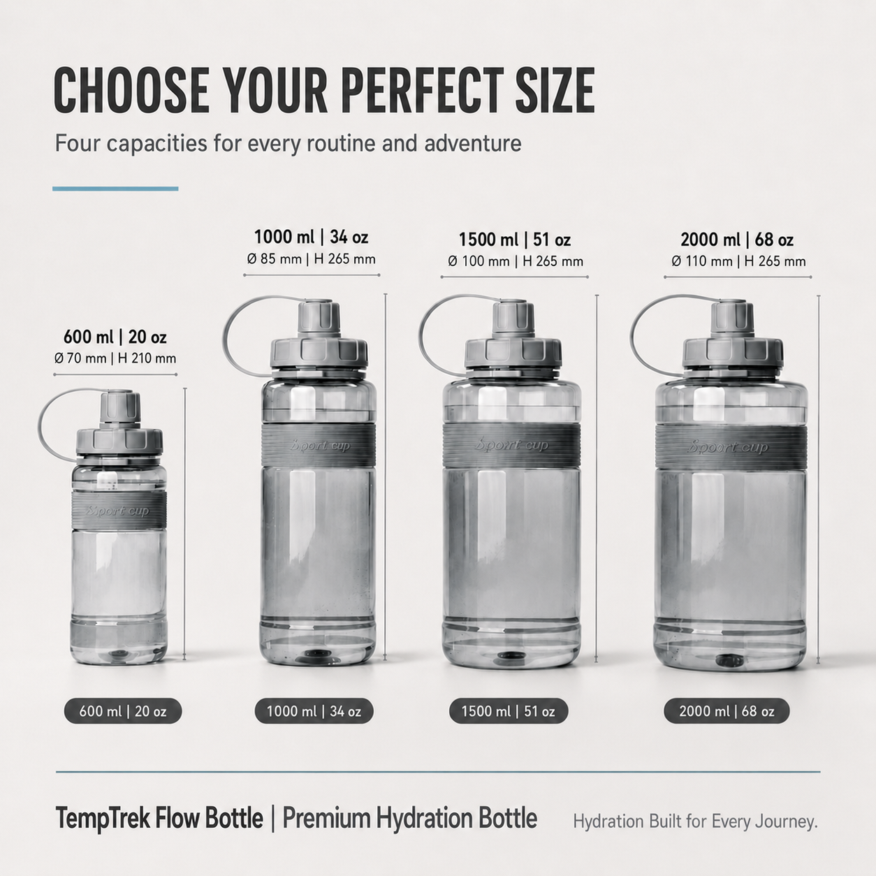TempTrek Flow Bottle | Premium Hydration Bottle