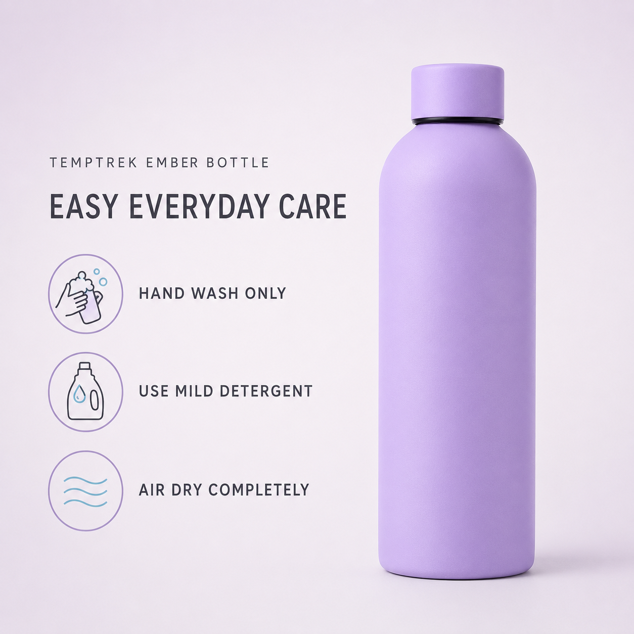TempTrek Ember Bottle | Insulated Stainless Steel Water Bottle