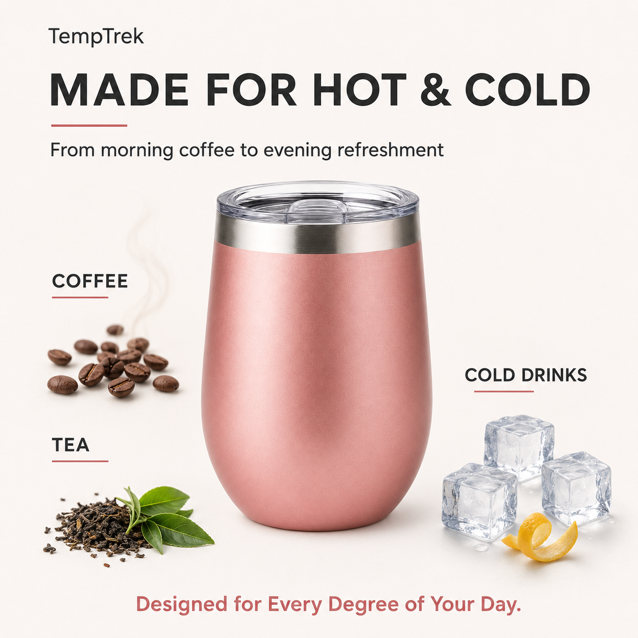 TempTrek Summit Tumbler | 12 oz Insulated Stainless Steel Tumbler