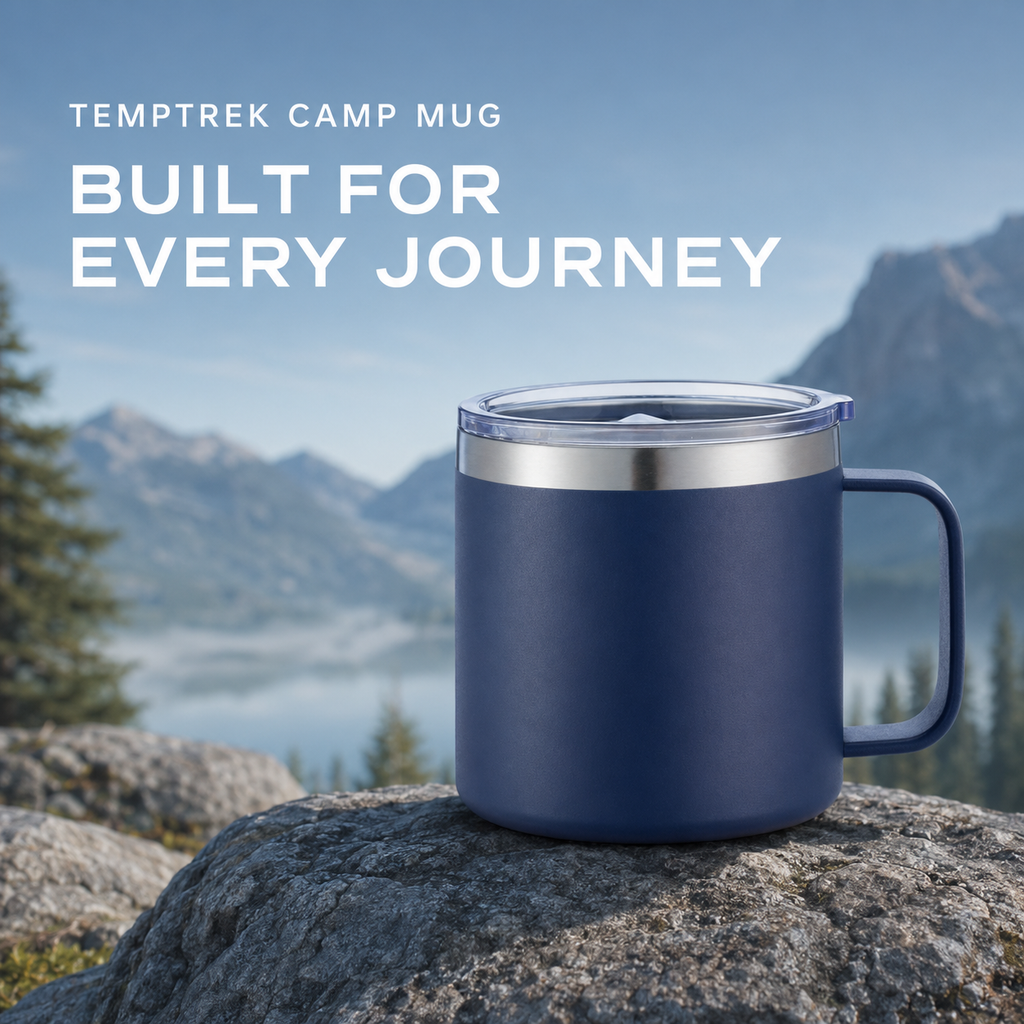 TempTrek Camp Mug 14 oz coffee mug in Rose Blush