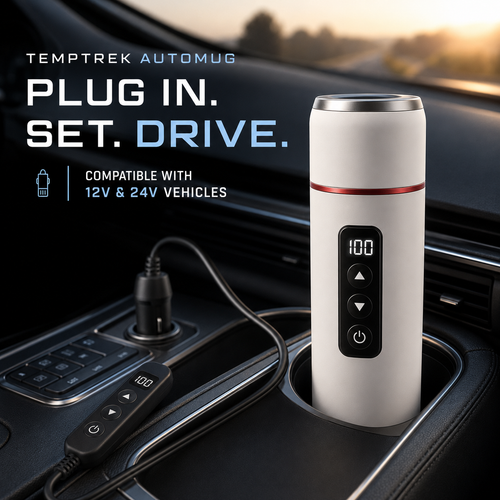 TempTrek AutoMug | Smart Heated Travel Mug with Temperature Control