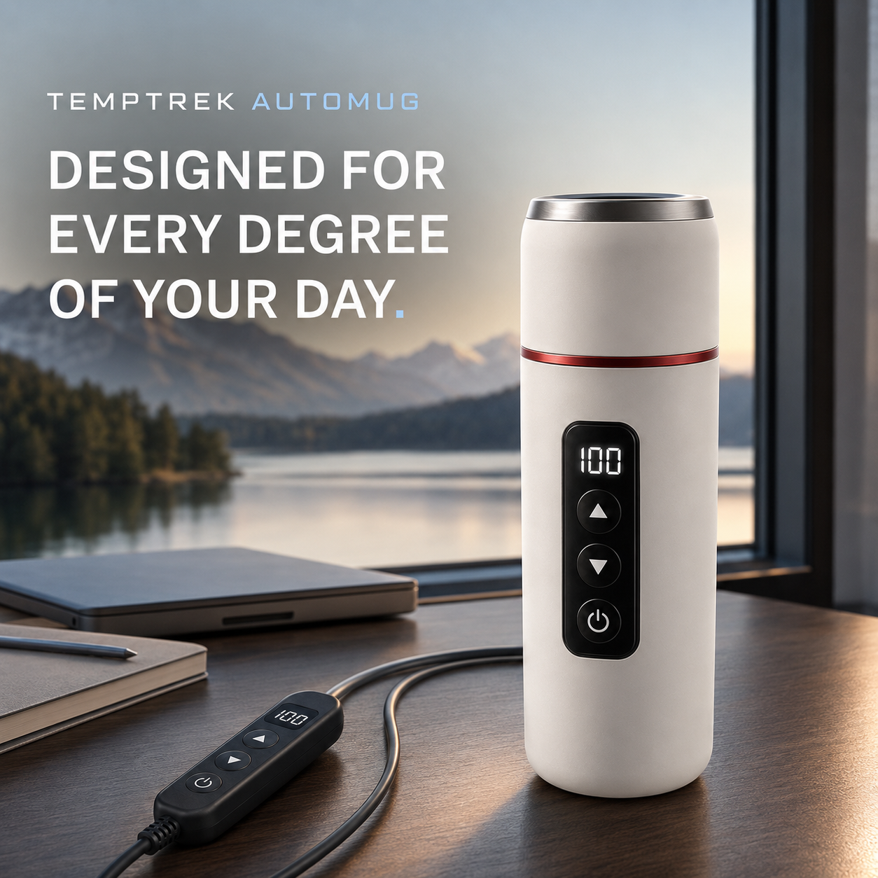 TempTrek AutoMug | Smart Heated Travel Mug with Temperature Control