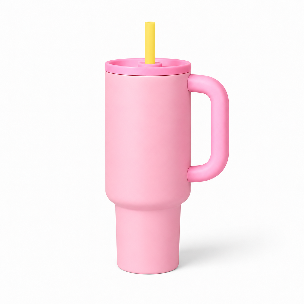 TempTrek TrailSip 40 oz insulated handle tumbler in Blush Pink