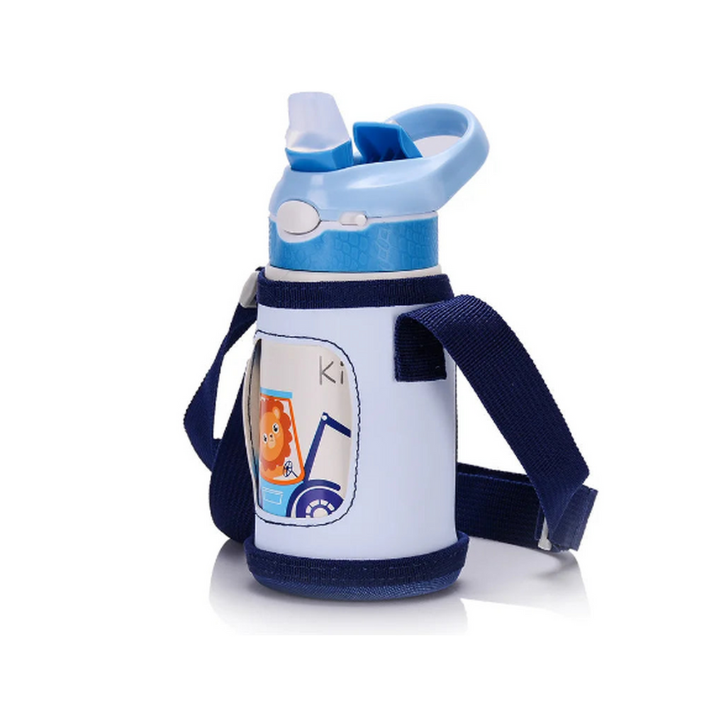 TempTrek LittleTrek bottle in Explorer Blue with shoulder bag