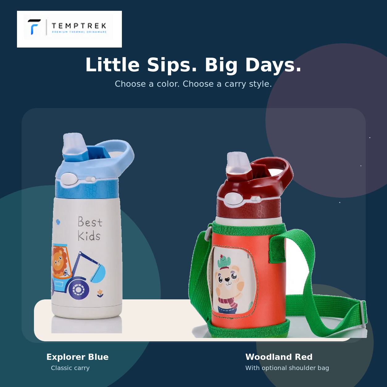 TempTrek LittleTrek bottle lid and duckbill spout close-up
