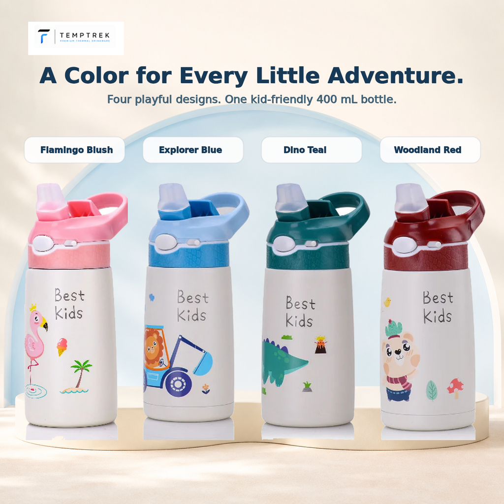 TempTrek LittleTrek kids bottle color options lineup